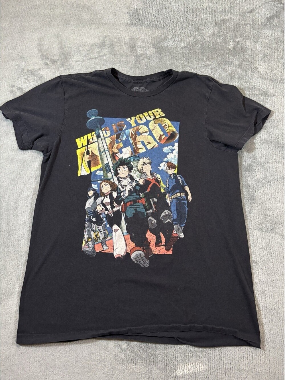 My Hero Academia Who Is Your Hero Graphic Tee Size L Anime 100% Cotton